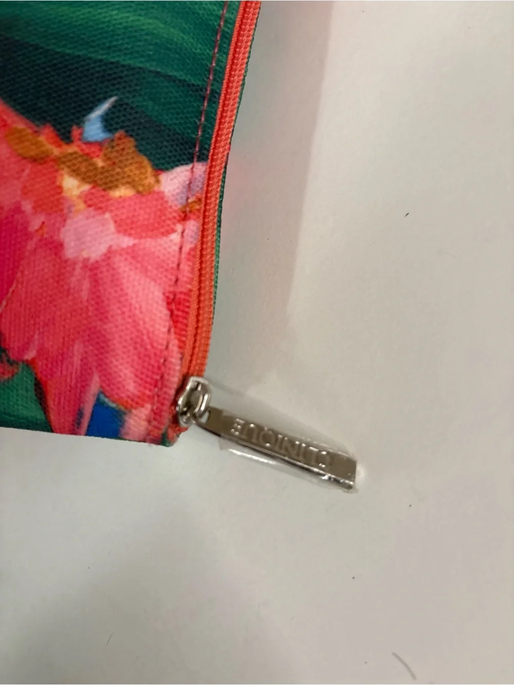 Lulu DK x Clinique Floral Cosmetic Bag Hibiscus Print Makeup Pouch NWT
